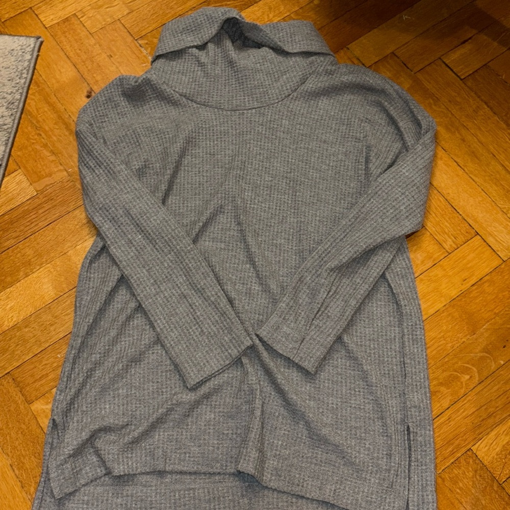 Grey turtleneck sweater